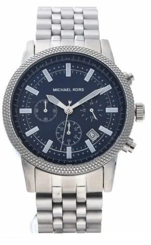 Buy Shop Michael Kors Hutton Chronograph Blue Dial Blue Steel Strap Watch For Men - MK8952 USA Online