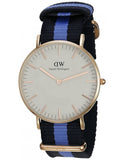 Buy Shop Daniel Wellington Classic Swansea White Dial Two Tone Nylon Strap Watch For Women - 0504DW USA Online