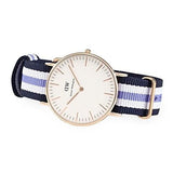 Buy Shop Daniel Wellington Classic Trinity White Dial Three Tone Nylon Strap Watch For Women - 0509DW USA Online