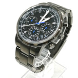 Buy Shop Fossil Goodwin Chrono Analog Black Dial Grey Steel Strap Watch for Men - FS5518 USA Online