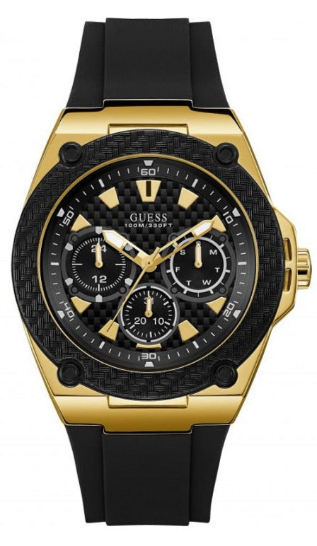 Buy Shop Guess Legacy Black Dial Black Rubber Strap Watch for Men - W1049G5 USA Online
