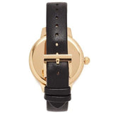 Buy Shop Tory Burch Collins White Dial Black Leather Strap Watch for Women - TBW1205 USA Online