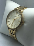 Buy Shop Fossil Jacqueline Gold Dial Gold Steel Strap Watch for Women - ES3547 USA Online