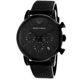 Buy Shop Emporio Armani Luigi Analog Blue Dial Black Leather Strap Watch For Men - AR11351 USA Online