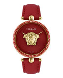 Buy Shop Versace Palazzo Empire Red Dial Red Leather Strap Watch for Women - VCO120017 USA Online
