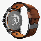Buy Shop Diesel Mr Daddy Chronograph Grey Dial Brown Leather Strap Watch For Men - DZ7413 USA Online