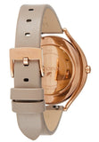 Buy Shop Swarovski Crystalline Aura Silver Dial Beige Leather Strap Watch for Women - 5519450 USA Online