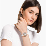 Buy Shop Swarovski Crystalline Pure White Dial White Leather Strap Watch for Women - 5275046 USA Online