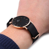Buy Shop Daniel Wellington Classic Cornwall Black Dial Black Nylon Strap Watch For Women - DW00100148 USA Online