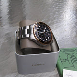 Buy Shop Fossil FB-03 Chronograph Black Dial Silver Steel Strap Watch for Men - FS5768 USA Online