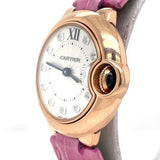 Buy Shop Cartier Ballon Bleu Diamonds White Dial Pink Leather Strap Watch for Women - WE902050 USA Online