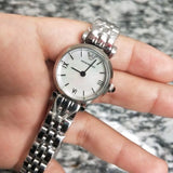Buy Shop Emporio Armani Gianni T Bar Mother of Pearl Dial Silver Steel Strap Watch For Women - AR1688 USA Online