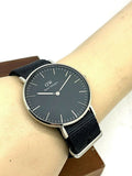 Buy Shop Daniel Wellington Classic Cornwall Quartz Black Dial Black Nylon Strap Watch For Women - DW00100151 USA Online