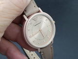 Buy Shop Emporio Armani Kappa Quartz Rose Gold Dial Pink Leather Strap Watch For Women - AR11010 USA Online
