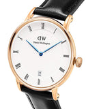 Buy Shop Daniel Wellington Dapper Sheffield White Dial Black Leather Strap Watch For Men - DW00100092 USA Online