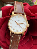 Mido Baroncelli III Automatic Silver Dial Brown Leather Strap Watch For Women - M7600.2.21.8