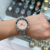 Buy Shop Seiko 5 Sports GMT Thong Sia Limited Edition Brown Dial Silver Steel Strap Watch for Men - SSK043K1 USA Online