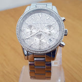 Buy Shop Michael Kors Ritz Chronograph Crystals Silver Dial Silver Steel Strap Watch For Women - MK7301 USA Online