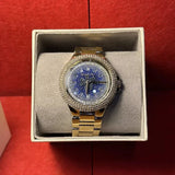Buy Shop Michael Kors Camille Analog Blue Dial Gold Steel Strap Watch For Women - MK7341 USA Online