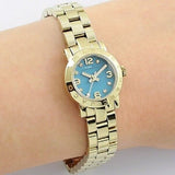 Buy Shop Marc Jacobs Amy Dinky Blue Dial Gold Steel Strap Watch for Women - MBM3229 USA Online