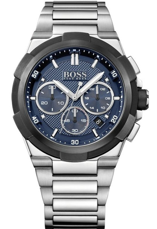 Buy Shop Hugo Boss Supernova Chronograph Blue Dial Silver Steel Strap Watch for Men - 1513360 USA Online