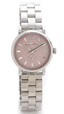 Buy Shop Marc Jacobs Baker Pink Dial Silver Steel Strap Watch for Women - MBM3283 USA Online