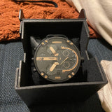 Buy Shop Diesel Mr Daddy 2.0 Chronograph Black Dial Black Leather Strap Watch For Men - DZ7350 USA Online