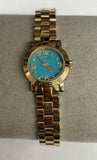 Buy Shop Marc Jacobs Amy Dinky Blue Dial Gold Steel Strap Watch for Women - MBM3229 USA Online
