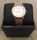 Buy Shop Marc Jacobs Baker White Dial Rose Gold Steel Strap Watch for Women - MBM3244 USA Online