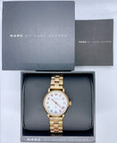 Buy Shop Marc Jacobs Baker White Dial Gold Steel Strap Watch for Women - MBM3440 USA Online