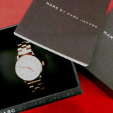 Buy Shop Marc Jacobs Baker Dexter White Dial Rose Gold Steel Strap Watch for Women - MBM3443 USA Online