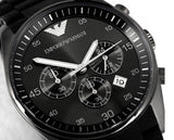 Emporio Armani Sportivo Chronograph Black Dial Black Stainless Steel Watch For Men - AR5889