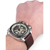 Buy Shop Diesel BAMF Chronograph Beige Dial Brown Leather Strap Watch For Men - DZ7343 USA Online