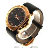 Buy Shop Marc Jacobs Amy Black Dial Black Leather Strap Watch for Women - MBM1225 USA Online