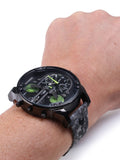 Buy Shop Diesel Big Daddy Chronograph Black Dial Black Leather Strap Watch For Men - DZ7311 USA Online