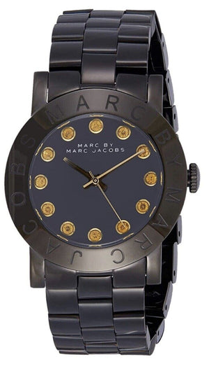 Buy Shop Marc Jacobs Amy Black Dial Black Steel Strap Watch for Women - MBM8595 USA Online