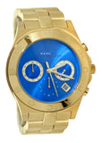 Buy Shop Marc Jacobs Blade Chronograph Blue Dial Gold Steel Strap Watch for Women - MBM3307 USA Online