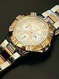 Buy Shop Guess Vista Analog Diamonds Silver Dial Two Tone Steel Strap Watch for Women - W0024L1 USA Online
