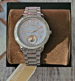 Buy Shop Michael Kors Madelyn Quartz Blue Dial Silver Steel Strap Watch For Women - MK6286 USA Online