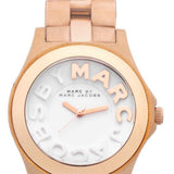 Buy Shop Marc Jacobs Rivera White Dial Rose Gold Steel Strap Watch for Women - MBM3135 USA Online