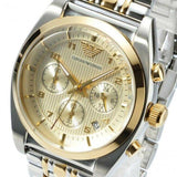 Buy Shop Emporio Armani Classic Chronograph White Dial Two Tone Steel Strap Watch For Men - AR0396 USA Online
