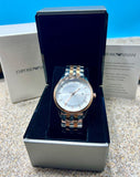 Buy Shop Emporio Armani Lambda Analog Silver Dial Two Tone Steel Strap Watch For Men - AR11044 USA Online