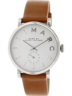 Buy Shop Marc Jacobs Baker White Dial Brown Leather Strap Watch for Women - MBM1265 USA Online