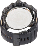 Buy Shop Diesel Big Daddy Blue Dial Black Leather Strap Watch For Men - DZ7127 USA Online
