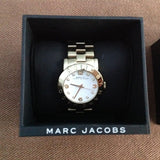 Buy Shop Marc Jacobs Amy White Dial Gold Steel Strap Watch for Women - MBM3056 USA Online