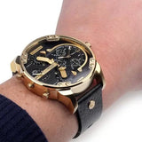 Buy Shop Diesel Mr Daddy Chronograph Black Dial Black Leather Strap Watch For Men - DZ7371 USA Online