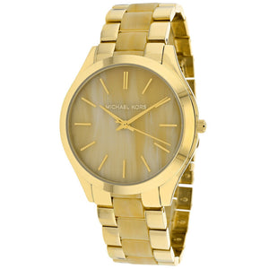 Buy Shop Michael Kors Slim Runway Gold Dial Two Tone Gold Strap Watch for Women - MK4285 USA Online