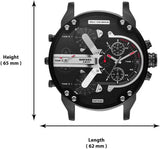 Buy Shop Diesel Mr. Daddy 2.0 Quartz Black Dial Black Nylon Strap Watch For Men - DZ7433 USA Online