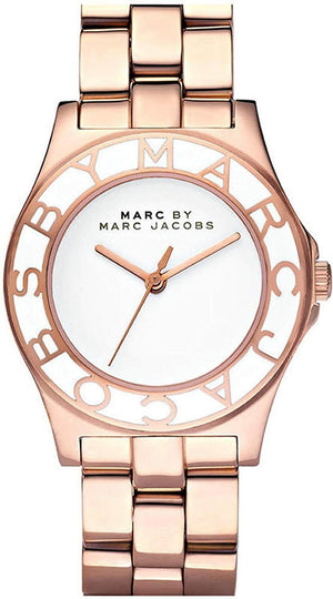 Buy Shop Marc Jacobs Blade White Dial Gold Steel Strap Watch for Women - MBM3075 USA Online