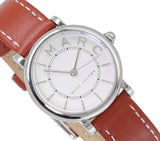 Buy Shop Marc Jacobs Roxy Silver Dial Brown Leather Strap Watch for Women - MJ1572 USA Online